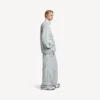 Pantaloni de trening pentru bărbați 3b, model de fotbal, în nuanța „new grey”