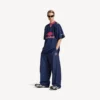 Pantaloni de trening pentru bărbați 3b, model fotbal, în noua nuanță de bleumarin închis