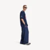 Pantaloni de trening pentru bărbați 3b, model fotbal, în noua nuanță de bleumarin închis