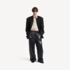 Pantaloni de trening pentru bărbați în negru/burgund