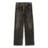 Pantaloni din denim cu efect Trompe L’oeil „Black” 751503TOL991000