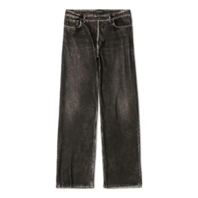 Pantaloni din denim cu efect Trompe L’oeil „Black” 751503TOL991000