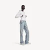 Pantaloni drepți de oraș pentru femei, în albastru deschis