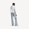 Pantaloni drepți de oraș pentru femei, în albastru deschis