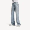 Pantaloni drepți de oraș pentru femei, în albastru deschis