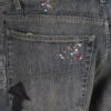 Pantaloni drepți din denim cu imprimeu Doodle „Blue” 746986TOW664036