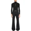 Pantaloni evazați croiți, croială regulată „Negru” 704709TLT171000