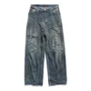 Pantaloni largi „Albastru deschis” 745213TNW014974