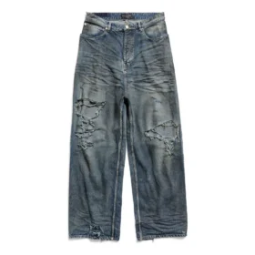 Pantaloni largi „Albastru deschis” 745213TNW014974