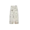 Pantaloni largi cu imprimeu graffiti „Grey” 745223TBP475411