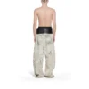 Pantaloni largi cu imprimeu graffiti „Grey” 745223TBP475411