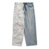 Pantaloni largi hibrizi cu imprimeu camuflaj în tonuri de gri „Light Blue” 786645TQW556379