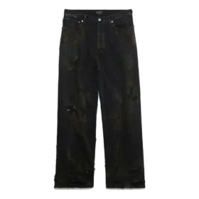 Pantaloni largi super distruși „Black” 745248TBP471363