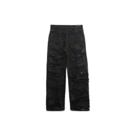 Pantaloni largi super distruși „Black” 745248TBP471363