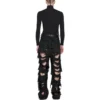Pantaloni largi super distruși „Black” 745248TBP471363