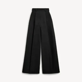 Pantaloni pentru femei cu talie înaltă, de culoare neagră