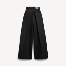 Pantaloni pentru femei cu talie înaltă, de culoare neagră