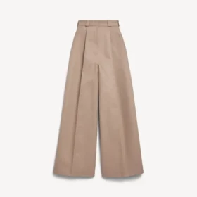 Pantaloni pentru femei cu talie înaltă, în nuanța „dune”