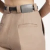 Pantaloni pentru femei cu talie înaltă, în nuanța „dune”