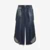 Pantaloni pentru femei model „Tulipe” în culoarea „Dark Ocean”