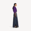 Pantaloni pentru femei model „Tulipe” în culoarea „Dark Ocean”