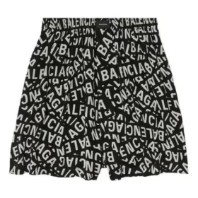 Pantaloni scurți de pijama cu benzi cu logo „Negru” 719975TML211269 Pantaloni scurți de pijama cu benzi cu logo „Negru” 719975TML211269