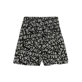 Pantaloni scurți de pijama cu benzi cu logo „Negru” 719975TML211269 Pantaloni scurți de pijama cu benzi cu logo „Negru” 719975TML211269