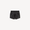 Pantaloni scurți de trening pentru femei, negri, din țesătură tehnică