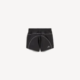 Pantaloni scurți de trening pentru femei, negri, din țesătură tehnică