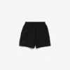 Pantaloni scurți pentru bărbați, croială lejeră, de culoare neagră