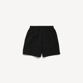 Pantaloni scurți pentru bărbați, croială lejeră, de culoare neagră Pantaloni scurți pentru bărbați, croială lejeră, de culoare neagră