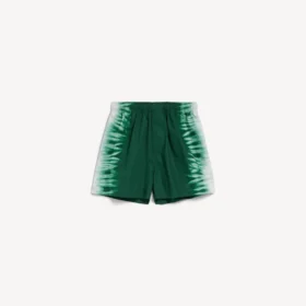Pantaloni scurți pentru bărbați cu croială lejeră, cu imprimeu „extreme tie dye”, în verde/alb Pantaloni scurți pentru bărbați cu croială lejeră, cu imprimeu „extreme tie dye”, în verde/alb