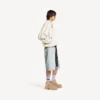 Pantaloni scurți pentru bărbați cu curele, de culoare albastru deschis