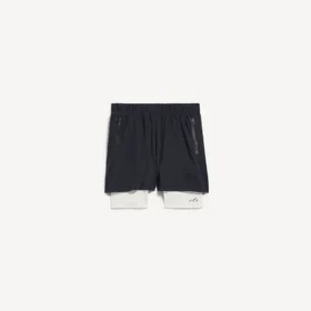 Pantaloni scurți techwear pentru bărbați în albastru închis/alb