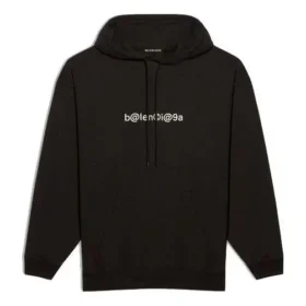 Pantofi Balenciaga pentru bărbați cu logo simbolic pe piept, negri 570811TIV511070