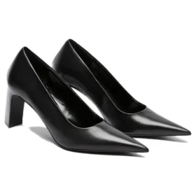 Pantofi cu toc Blade „Black Soft Calfskin” 679184WBC401000