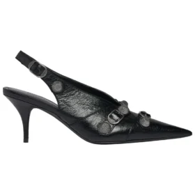 Pantofi cu toc de 70 mm și baretă în spate „Black” 714251WAD4E1081