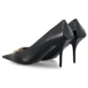 Pantofi cu toc din piele cu efect de Crocs Square Knife BB „Negru” 734238WBE711000