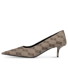 Pantofi cu toc înalt BB Monogram „Tan” 707353W2I103020