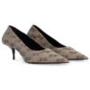 Pantofi cu toc înalt BB Monogram „Tan” 707353W2I103020