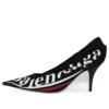 Pantofi cu toc înalt cu logo de campanie „Negru” 495777W06001091