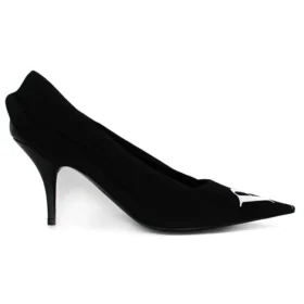 Pantofi cu toc înalt cu logo de campanie „Negru” 495777W06001091