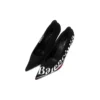 Pantofi cu toc înalt cu logo de campanie „Negru” 495777W06001091