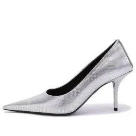 Pantofi cu toc înalt, cu model în relief, „Silver” 572879WBB208100