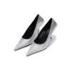 Pantofi cu toc înalt, cu model în relief, „Silver” 572879WBB208100