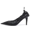 Pantofi cu toc înalt de tip „Pump” cu talpă „Scrunch Knife” de 80 mm „Negru” 636612WA2M01000