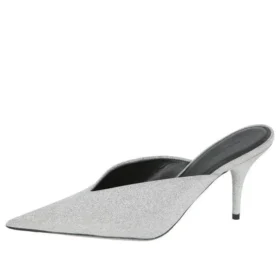 Pantofi cu toc înalt și baretă în spate „Silver” 579279WA7018163