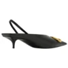 Pantofi cu toc înalt și curea în spate BB Square Knife „Black” 691740WAWNC1088