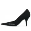 Pantofi cu toc înalt Knife Knit 80 mm „Negru” 628602W18021090