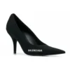 Pantofi cu toc înalt Knife Knit 80 mm „Negru” 628602W18021090